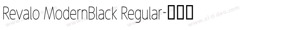Revalo ModernBlack Regular字体转换